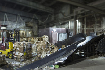 Recycling paper.