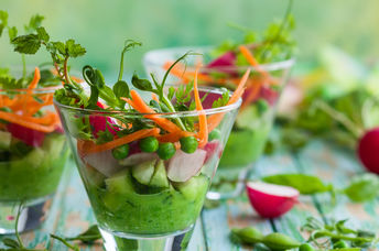 raw veggies.