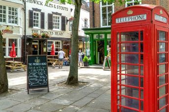 This London phone booth is still in use.