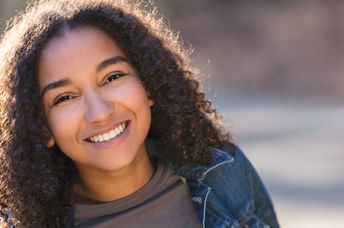 Teenage girl enjoying the outdoors.