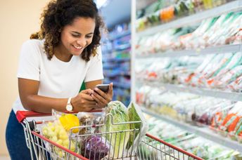 Using a shopping list to be prepared at the grocery store.