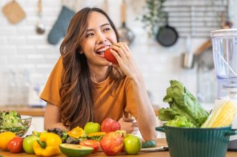 Eating five servings of fruits and vegetables could improve your sleep.