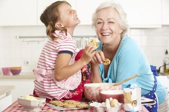 A grandmother and granddaughter share a special bond.