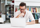 Man reading email