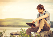 Man reading a life-changing book