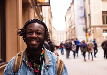 Stockholm man with headphones