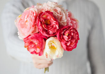 Giving flowers