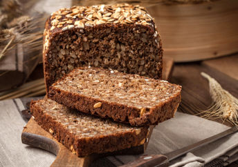 Homemade healthy bread loaves.