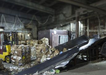 Recycling paper.