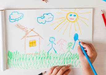 A child's drawing.