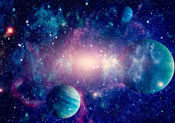 Planets, stars and galaxies in outer space showing the beauty of space exploration