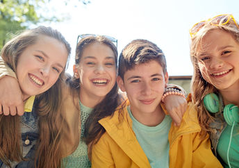 Happy students.