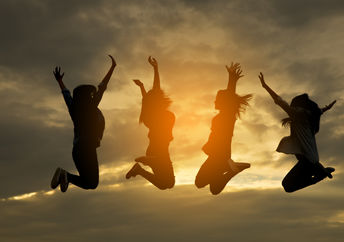 Happy people.