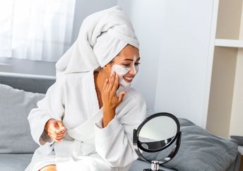 A self-care facial.