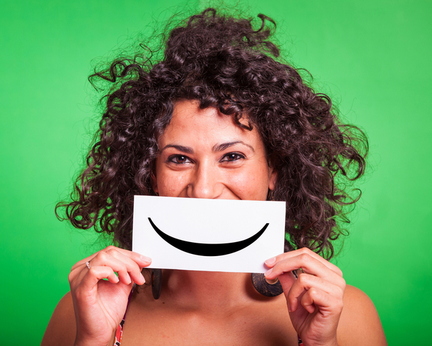 Woman smiling