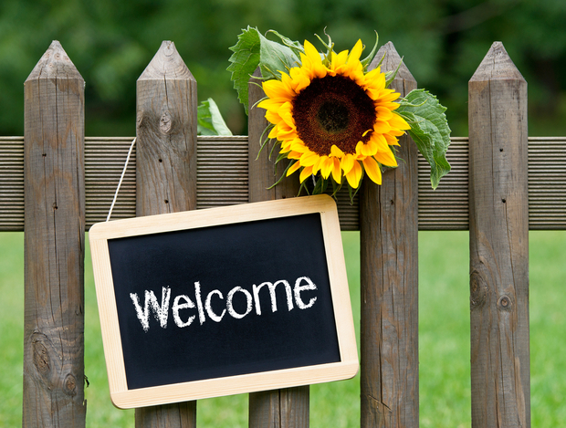 Welcome sign sunflower Welcome sign sunflower