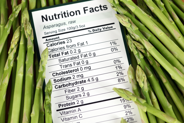 Asparagus food label Asparagus food label
