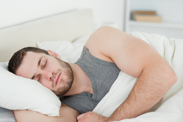 Man sleeping peacefully Man sleeping peacefully