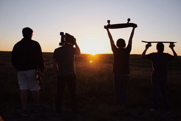Friends at sunset