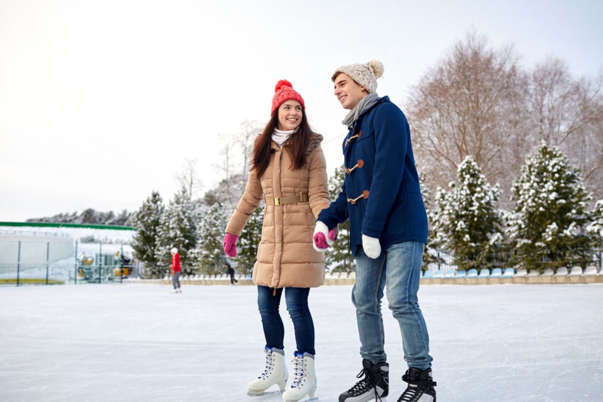 Couple ice skating Couple ice skating
