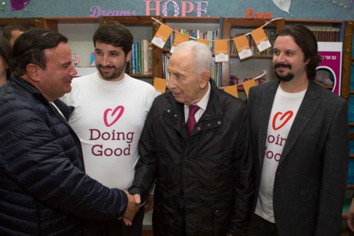 Shimon Peres on Good Deeds Day in Israel Shimon Peres on Good Deeds Day in Israel