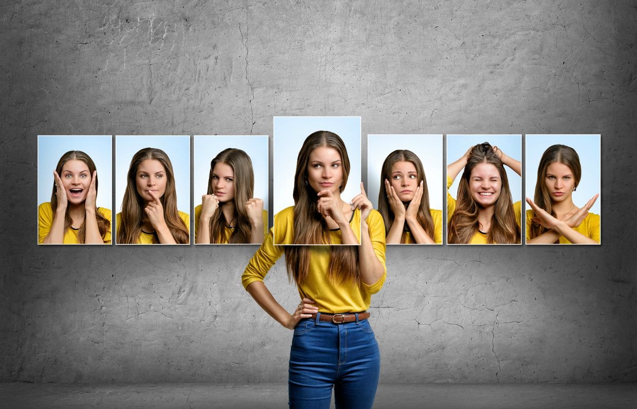 Women with different emotions Women with different emotions