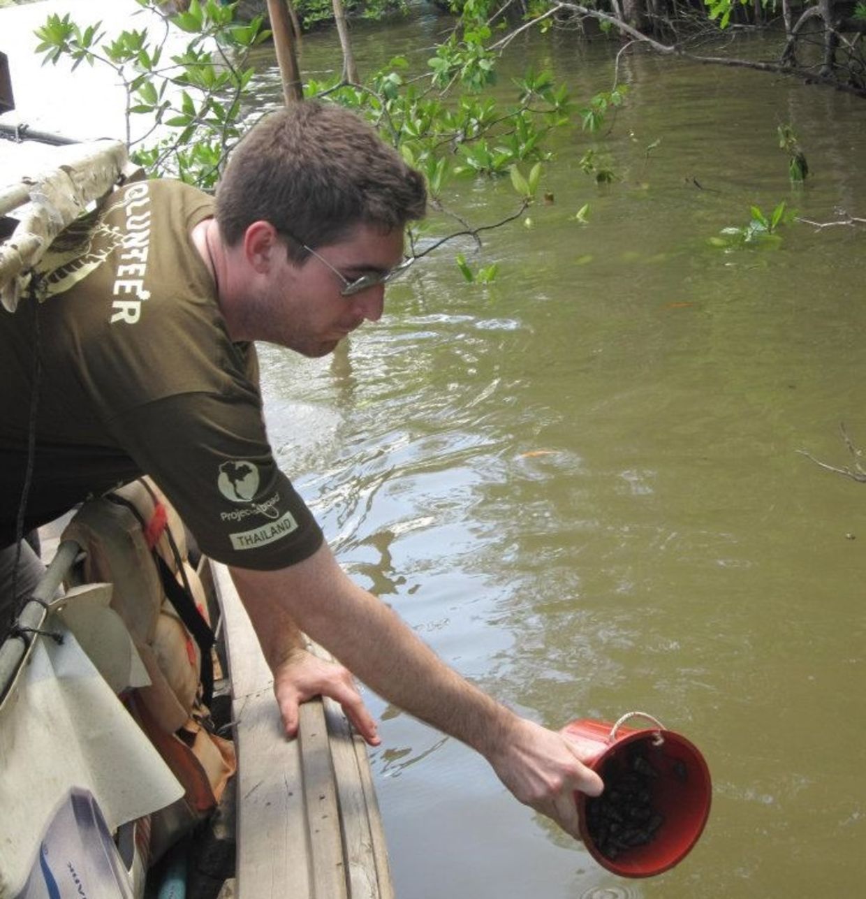 Christian Clark participating in release of marine life to support conservation efforts in Thailand (Projects Abroad) Christian Clark participating in release of marine life to support conservation efforts in Thailand (Projects Abroad)