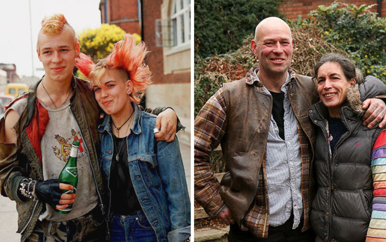 Punks Tina Tarr and her partner Dog left Peterborough the 1990s and went travelling. They have twins, but are no longer together. (Chris Porsz)