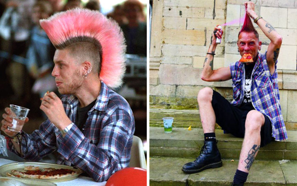 Punk Badger Farcue took part in a Pizza Eating Competition (which he won) when the above picture was snapped. (Chris Porsz)