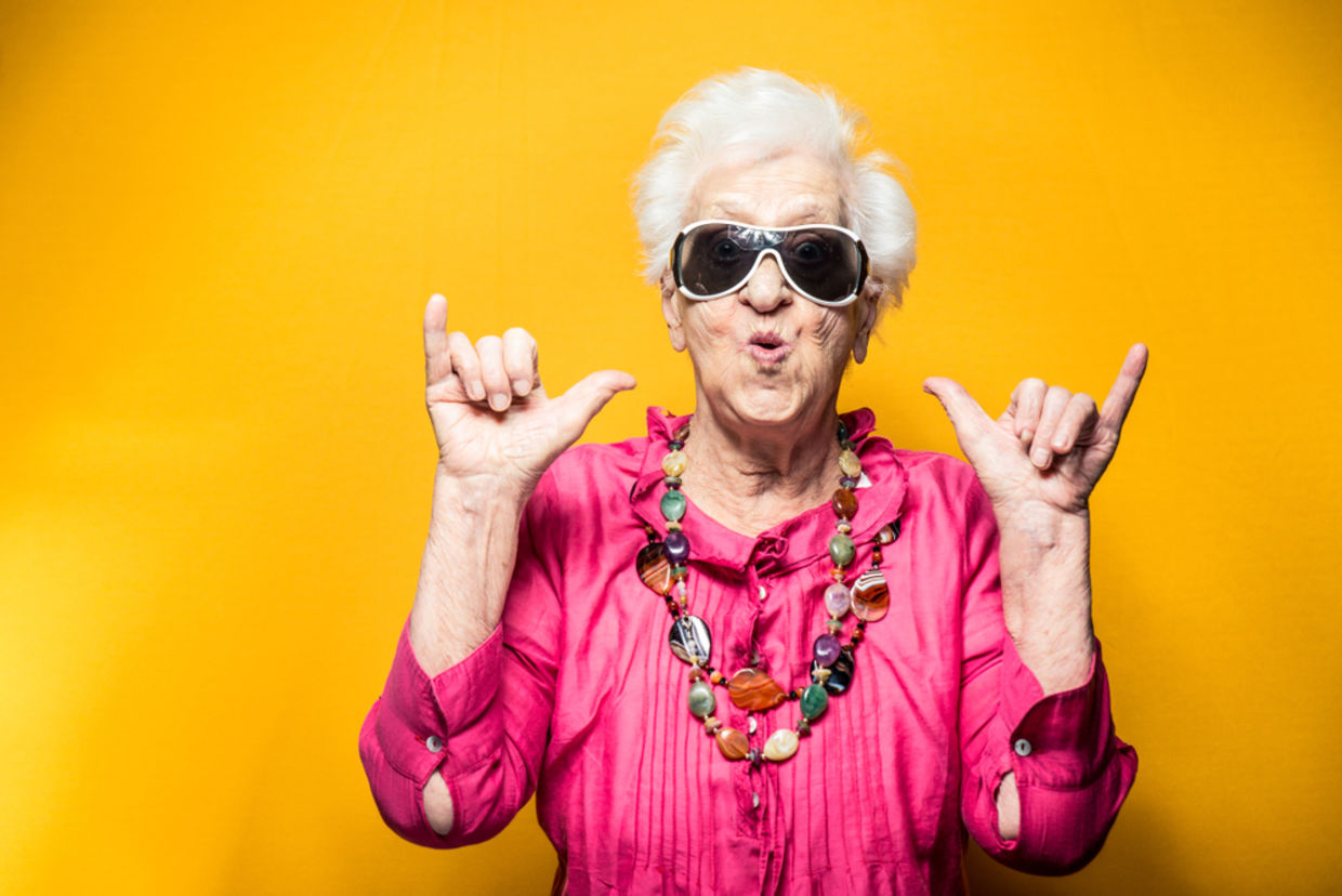 take a risk - Confident grandmother take a risk - Confident grandmother