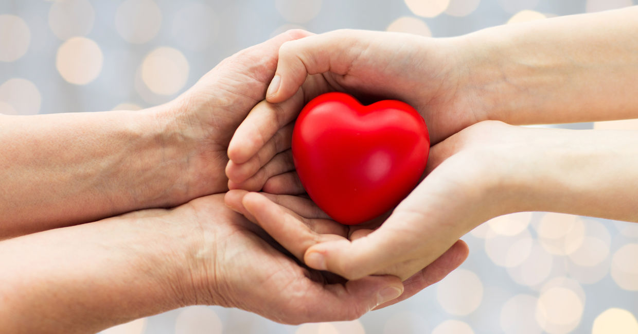 Hands holding a heart Hands holding a heart