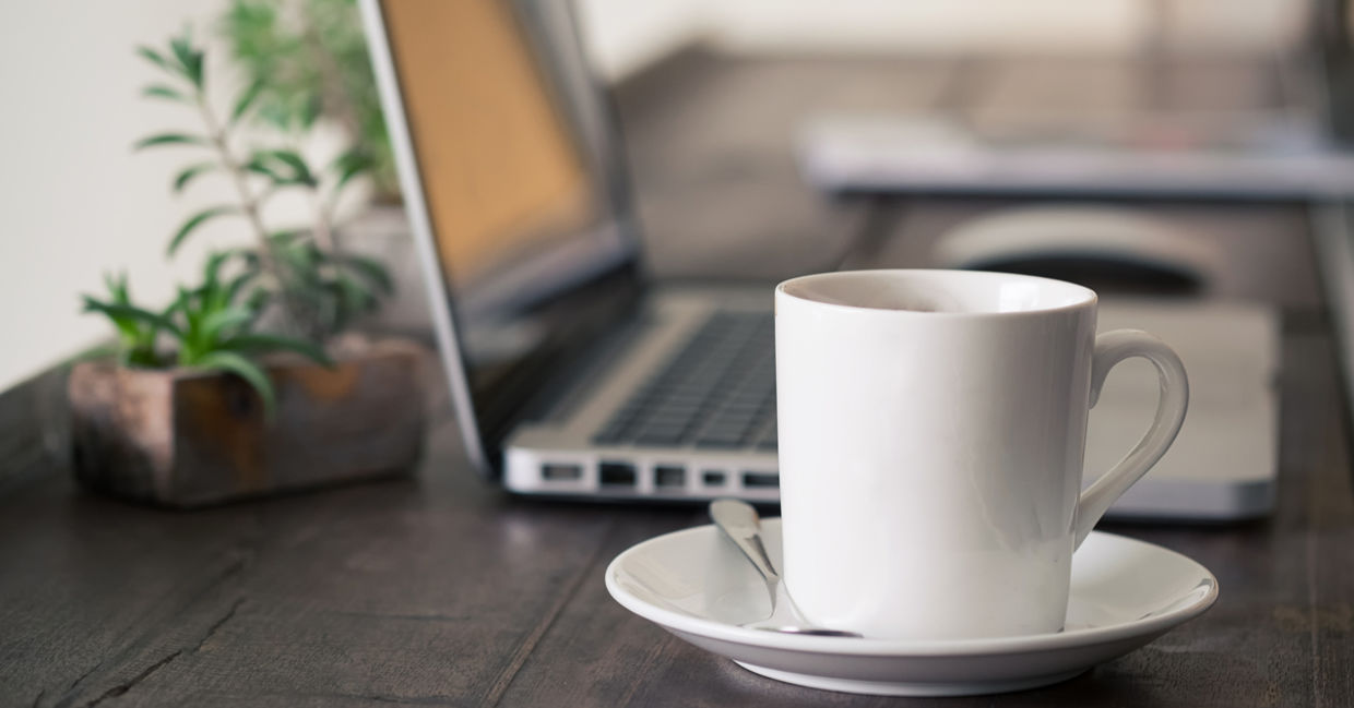 A cup of coffee or tea in the morning. A cup of coffee or tea in the morning.