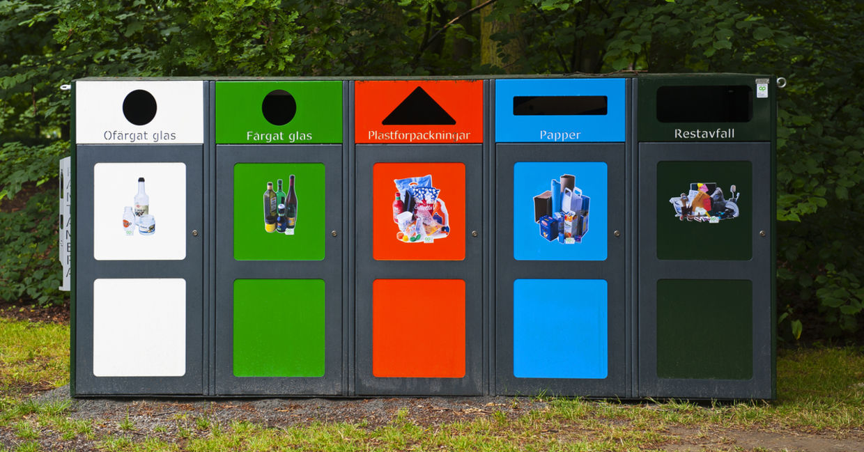 Recycling bins in Sweden Recycling bins in Sweden
