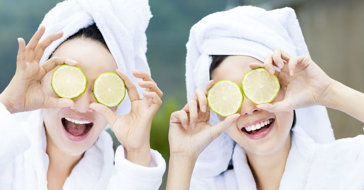 Women in a spa. Women in a spa.