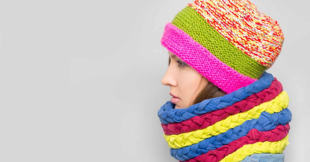 scarf made from old t-shirts. scarf made from old t-shirts.