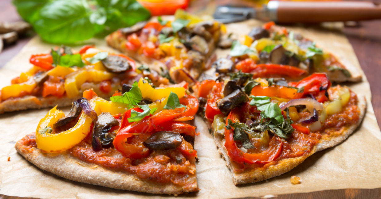 Vegan pizza.