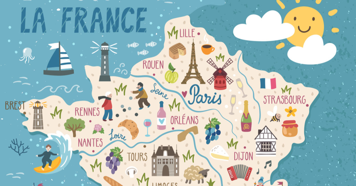 map of france