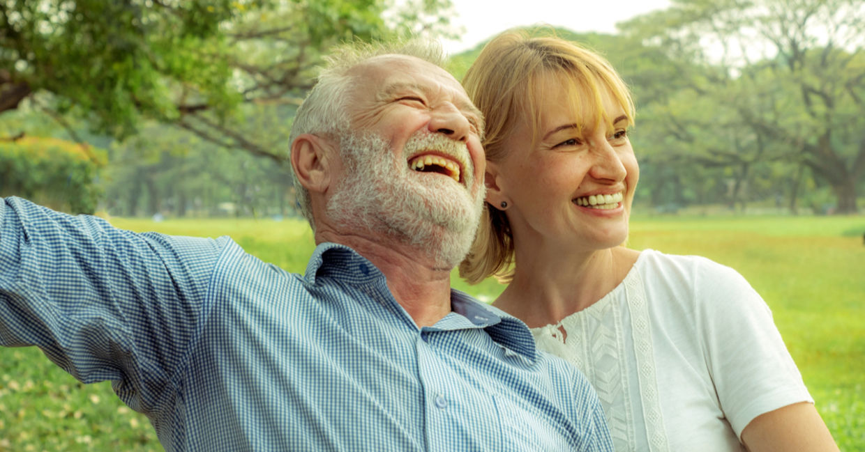 Senior couple having fun together Senior couple having fun together