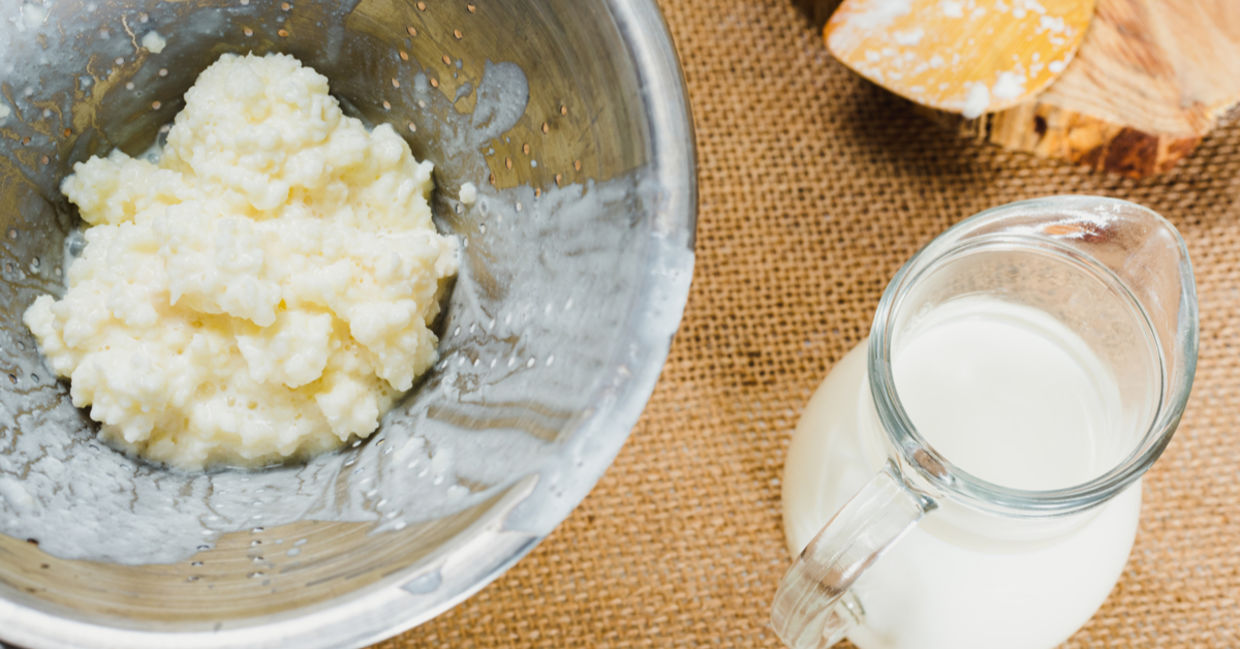 Kefir is a fermented milk drink Kefir is a fermented milk drink