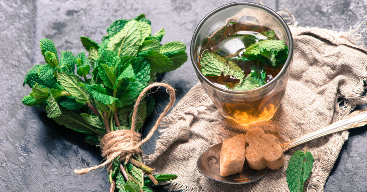 Peppermint tea can ease a headache Peppermint tea can ease a headache