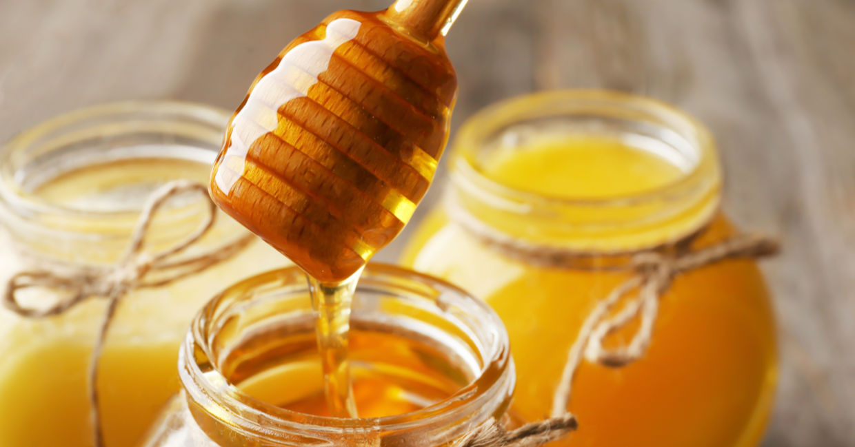 Pouring honey Pouring honey