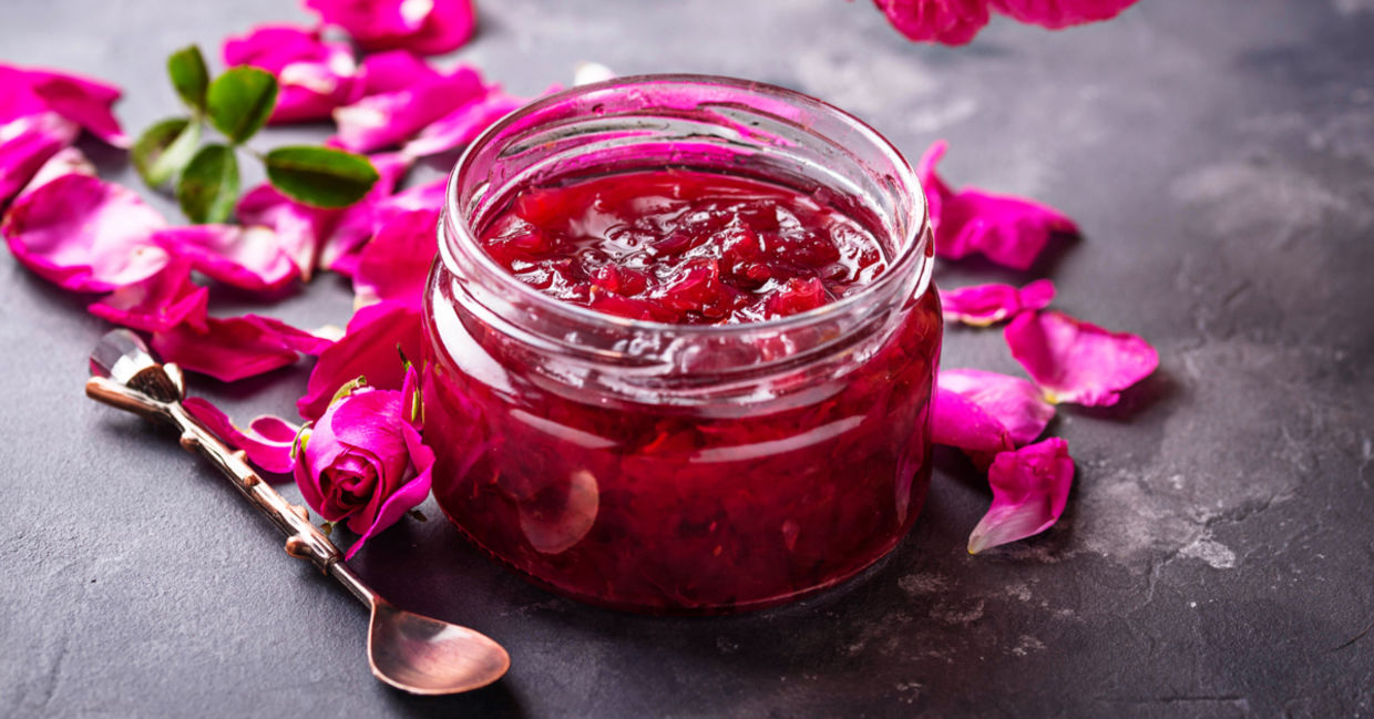 You can make gut healthy jam from rose petals. You can make gut healthy jam from rose petals.