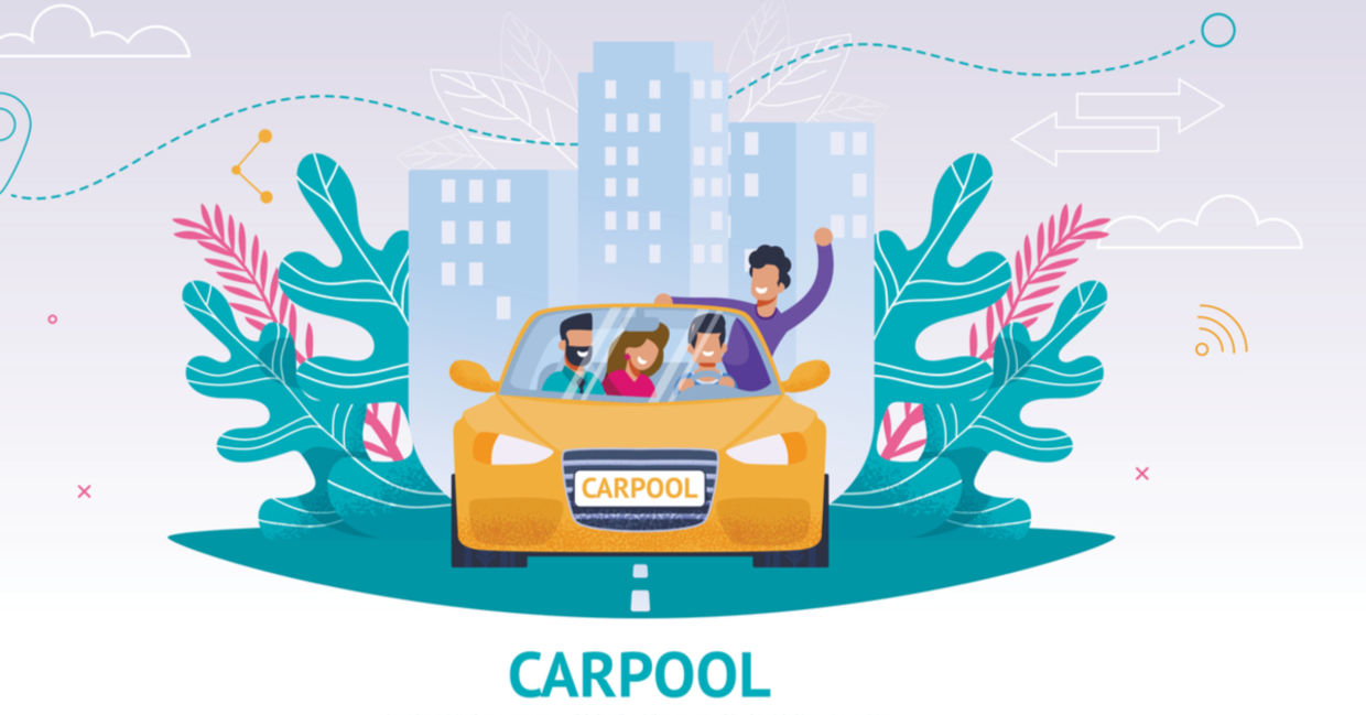 Carpooling and car sharing helps the environment and fights traffic Carpooling and car sharing helps the environment and fights traffic