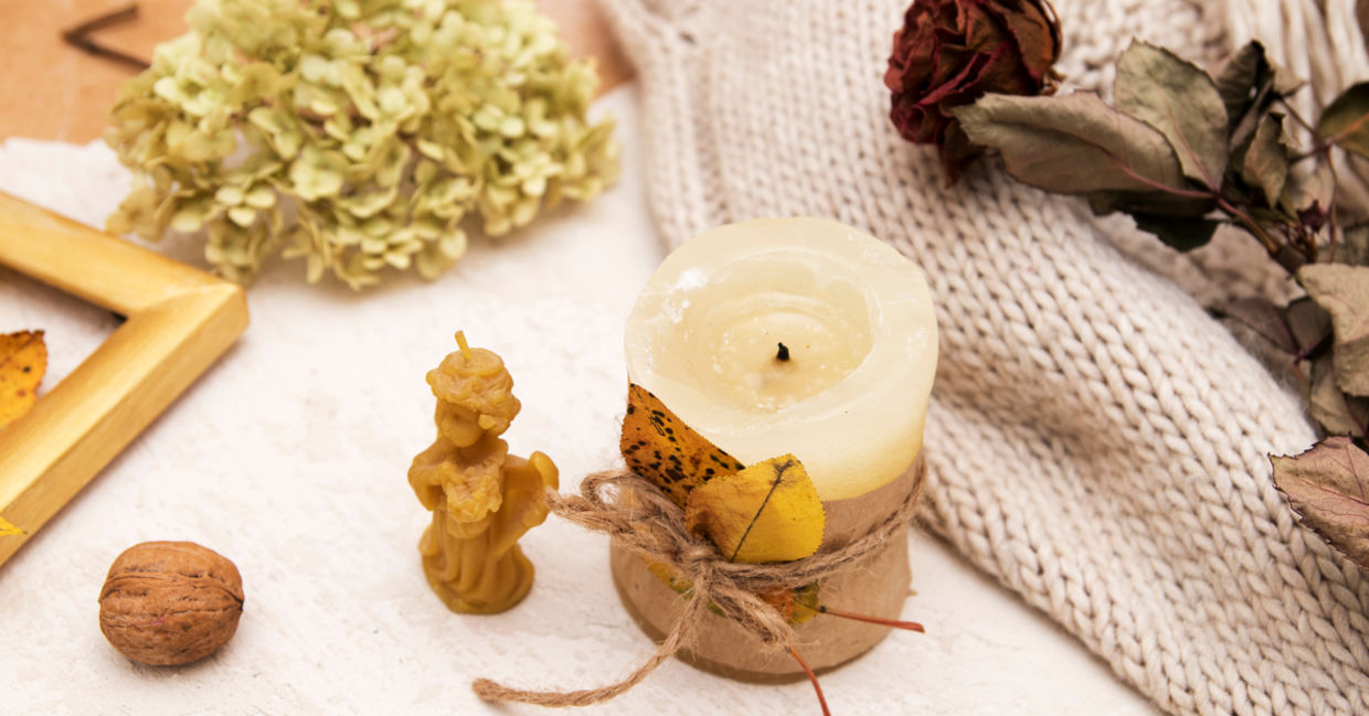 fall leaf candle fall leaf candle