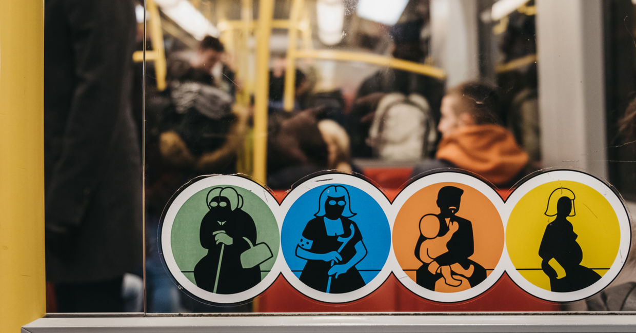 Give your seat to someone who needs it. Give your seat to someone who needs it.