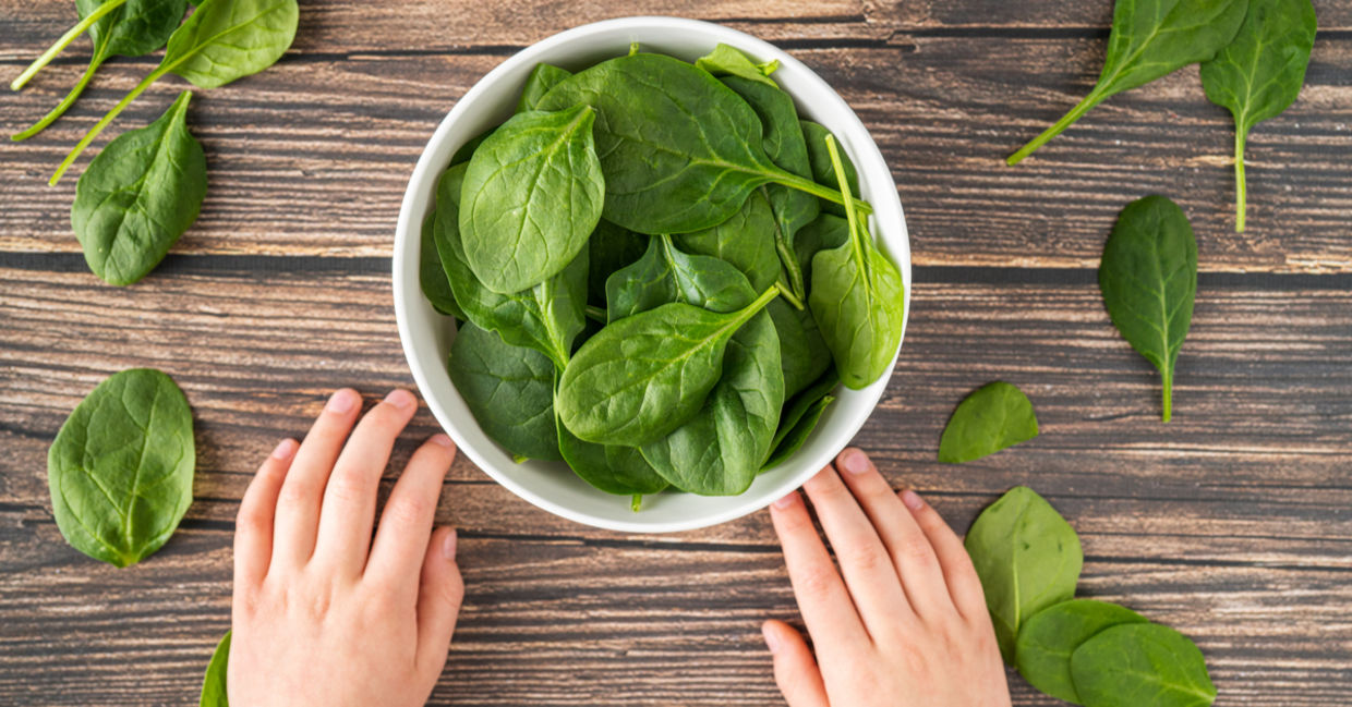 Spinach in a bowl Spinach in a bowl