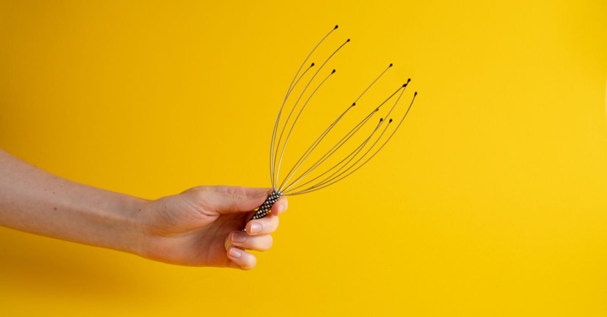 A scalp massager or head tingler. A scalp massager or head tingler.