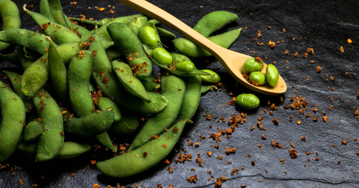 Edamame beans and pods Edamame beans and pods