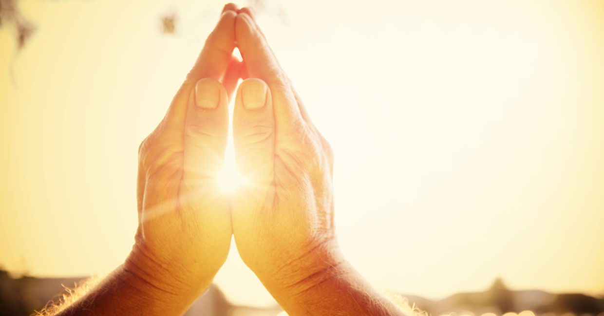 Hands in prayer.