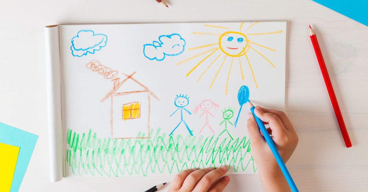 A child's drawing.